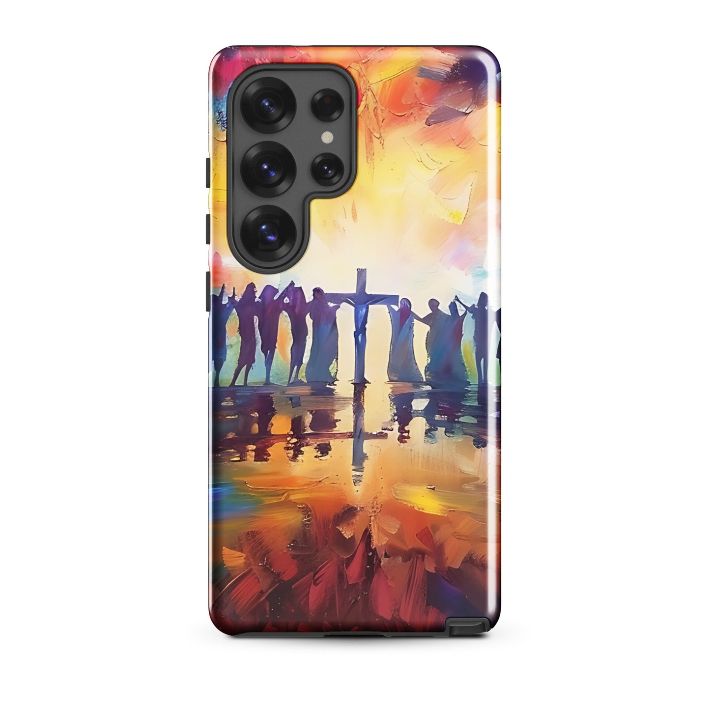 Am Kreuz vereint – Hoffnung für alle - Hardcase Samsung®-Hülle - Samsung Galaxy S25 Ultra - GfoitMa