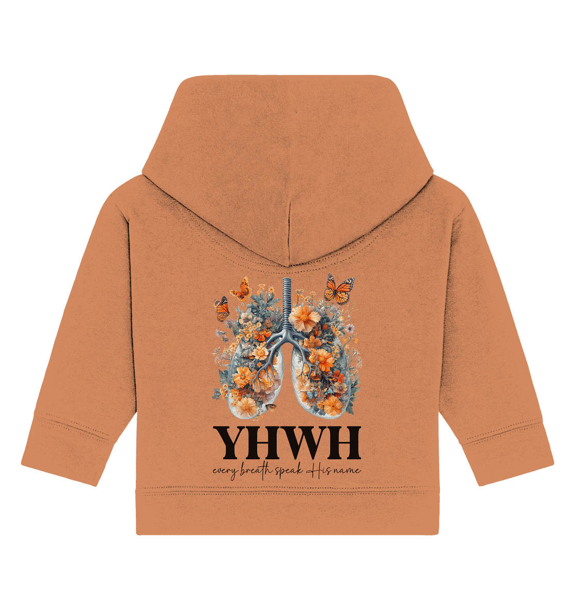 Every Breath Speak His Name – Leben, das Lobpreis atmet | Christliche Kleidung - Baby Organic Hoodie