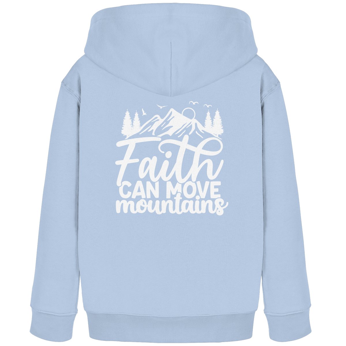Glaube, der Berge versetzen kann - Matthäus 17:20 - Kids Organic Hoodie - GfoitMa - Blue Soul / 98/104 (3-4)