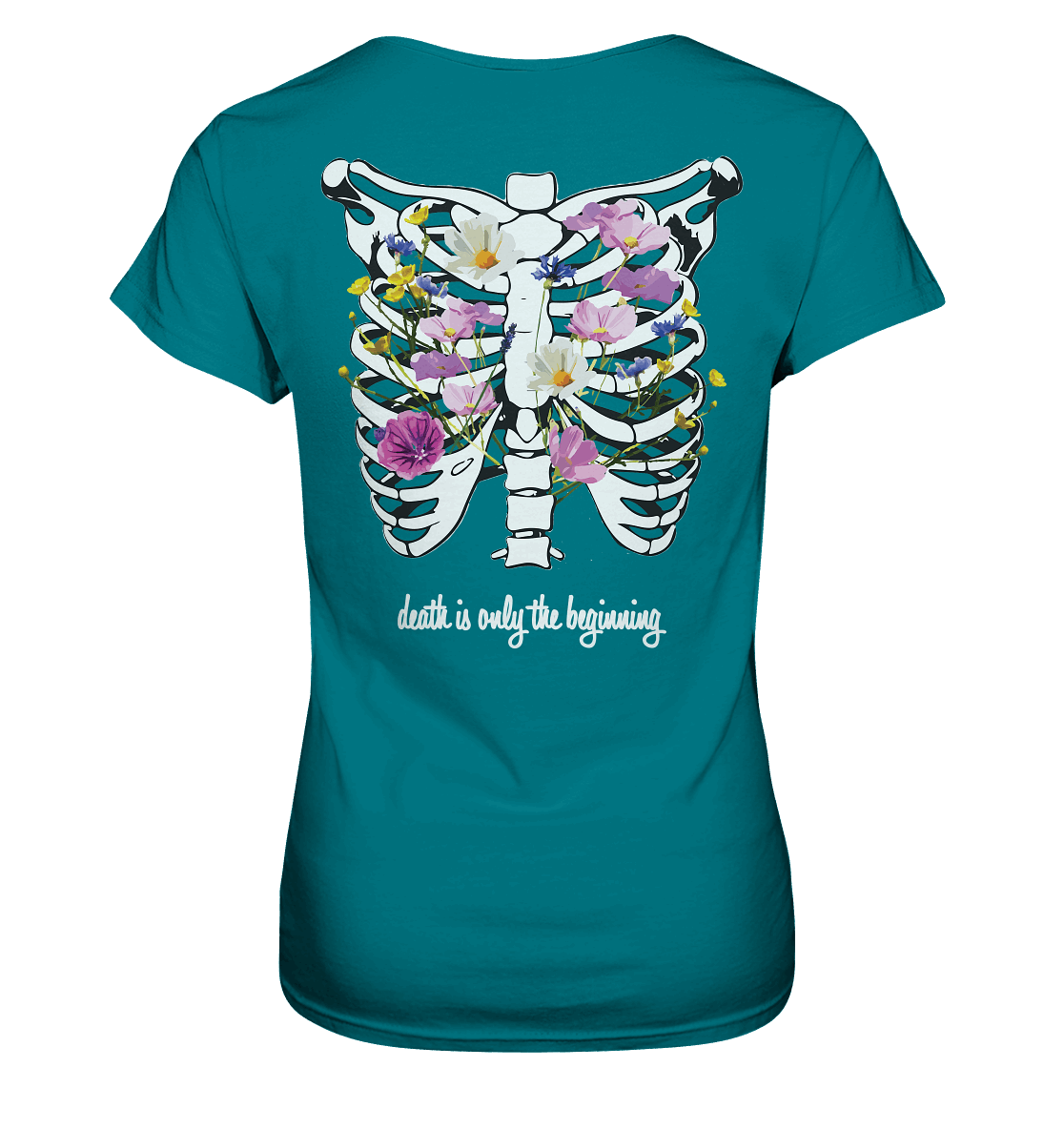 "Death is only the beginning" – Ein Statement mit Tiefe - Ladies Premium Shirt - GfoitMa - Diva Blue / XS
