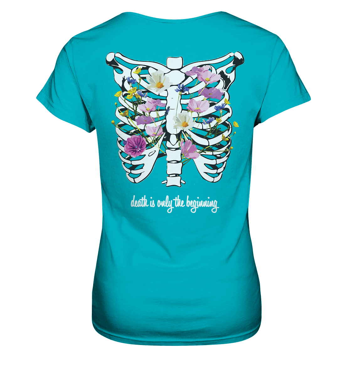 "Death is only the beginning" – Ein Statement mit Tiefe - Ladies Premium Shirt - GfoitMa - Swimming Pool / XS