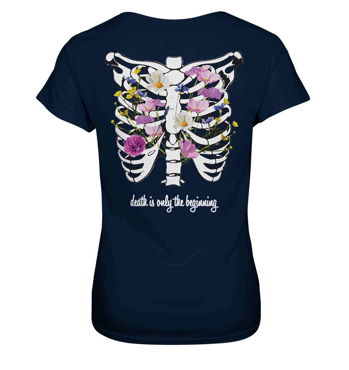 "Death is only the beginning" – Ein Statement mit Tiefe - Ladies Premium Shirt - GfoitMa - Navy / XS
