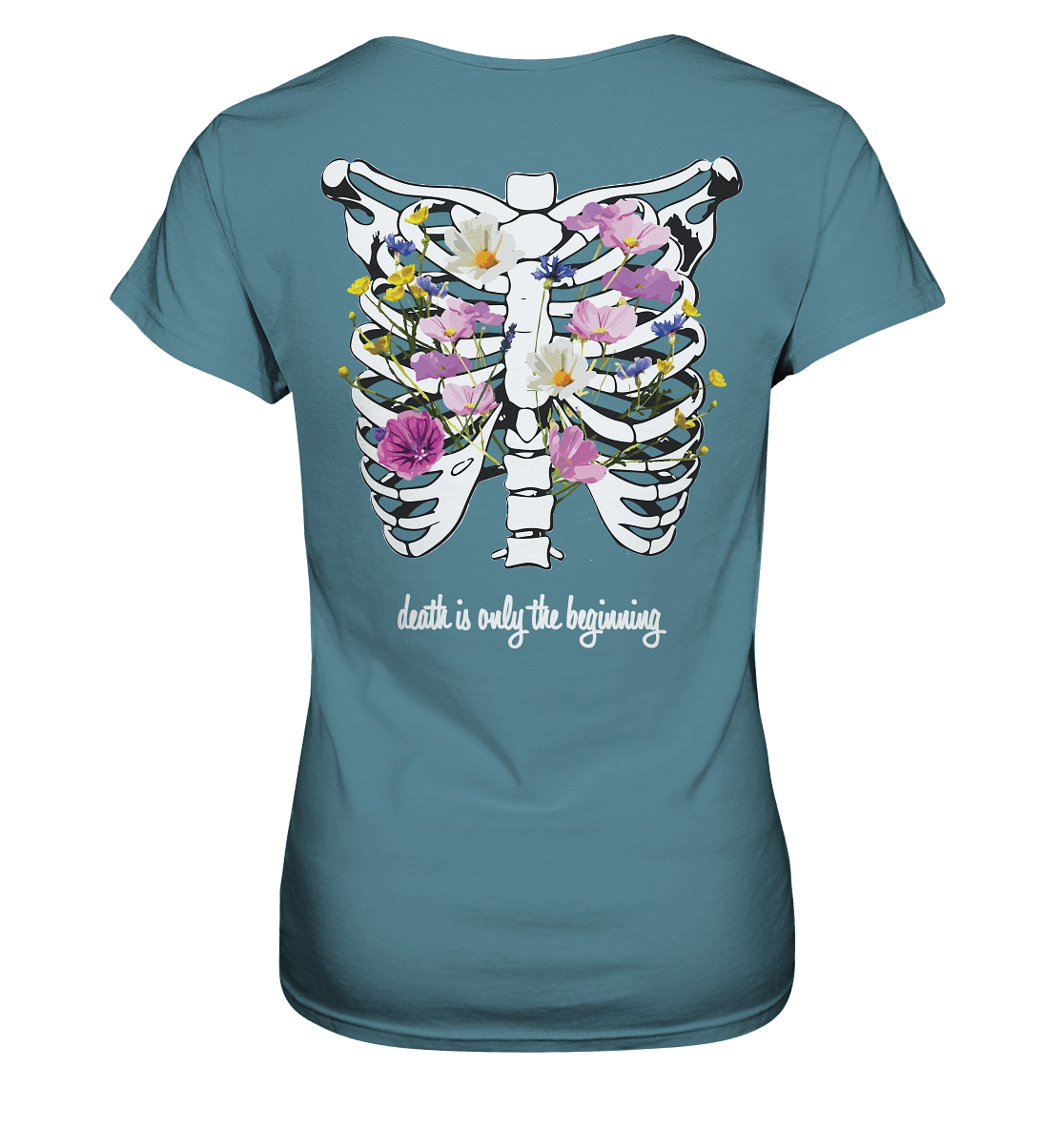 "Death is only the beginning" – Ein Statement mit Tiefe - Ladies Premium Shirt - GfoitMa - Stone Blue / XS