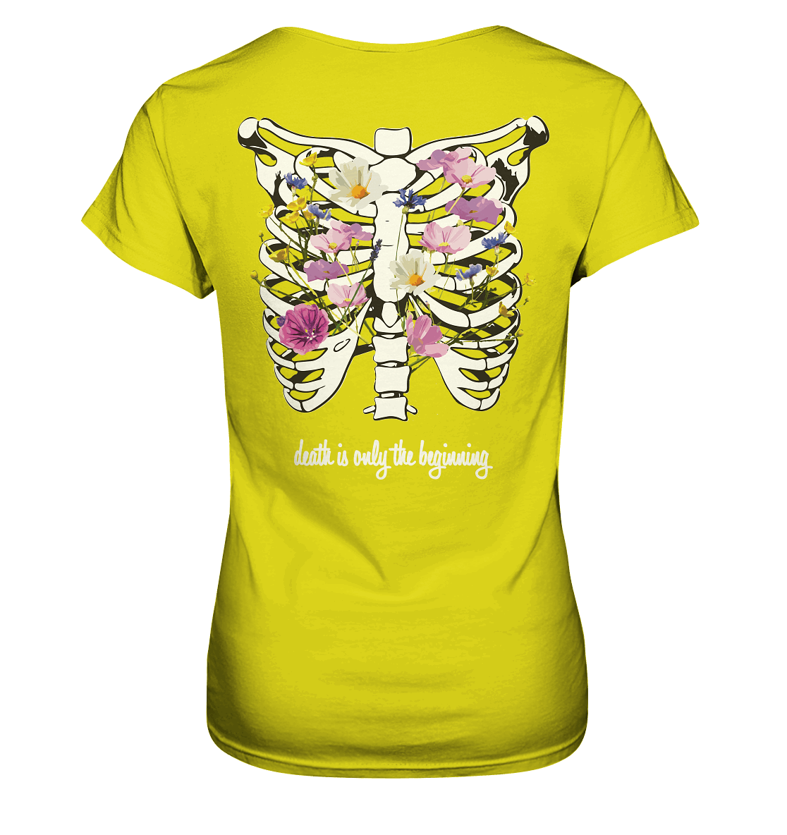 "Death is only the beginning" – Ein Statement mit Tiefe - Ladies Premium Shirt - GfoitMa - Pixel Lime / XS