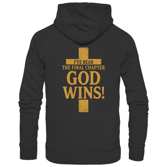 GOD WINS – Das Ende steht fest | Christliche Kleidung & Geschenke im Kreuz-Design - Organic Basic Hoodie