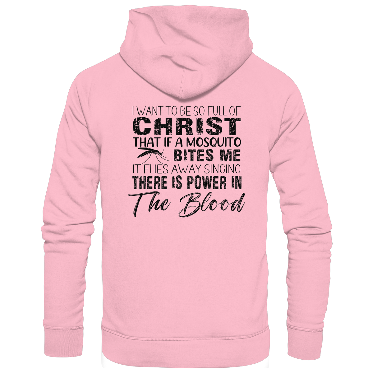 I Want to Be So Full of Christ – Mosquito | Christian Statement Print - Organic Basic Hoodie