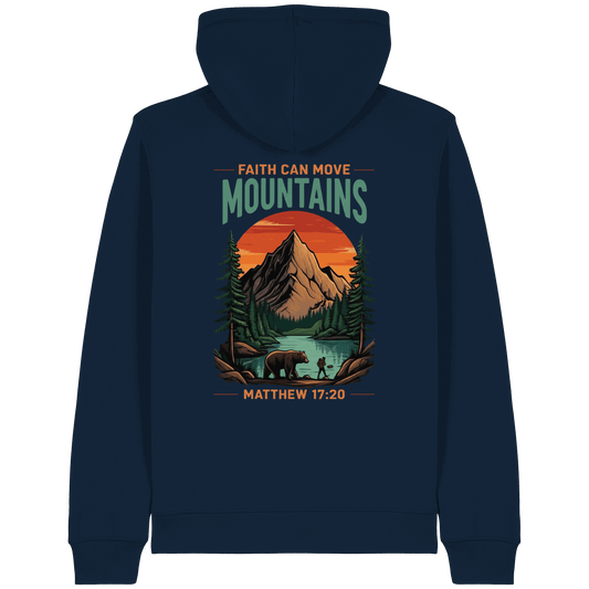 Faith Can Move Mountains | Christliches Design inspiriert von Matthäus 17,20 - Organic Lightweight Zipper