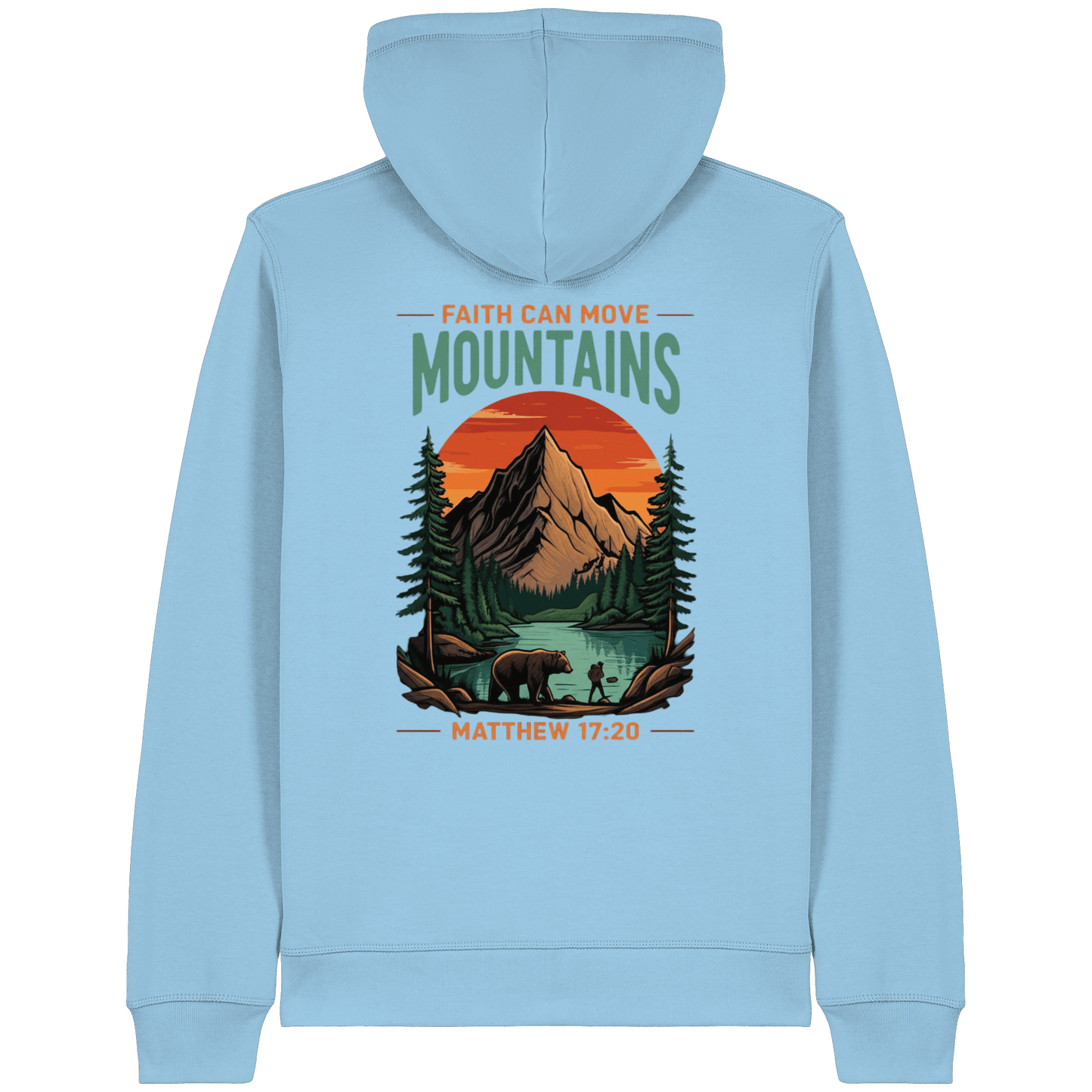 Faith Can Move Mountains | Christliches Design inspiriert von Matthäus 17,20 - Organic Lightweight Zipper