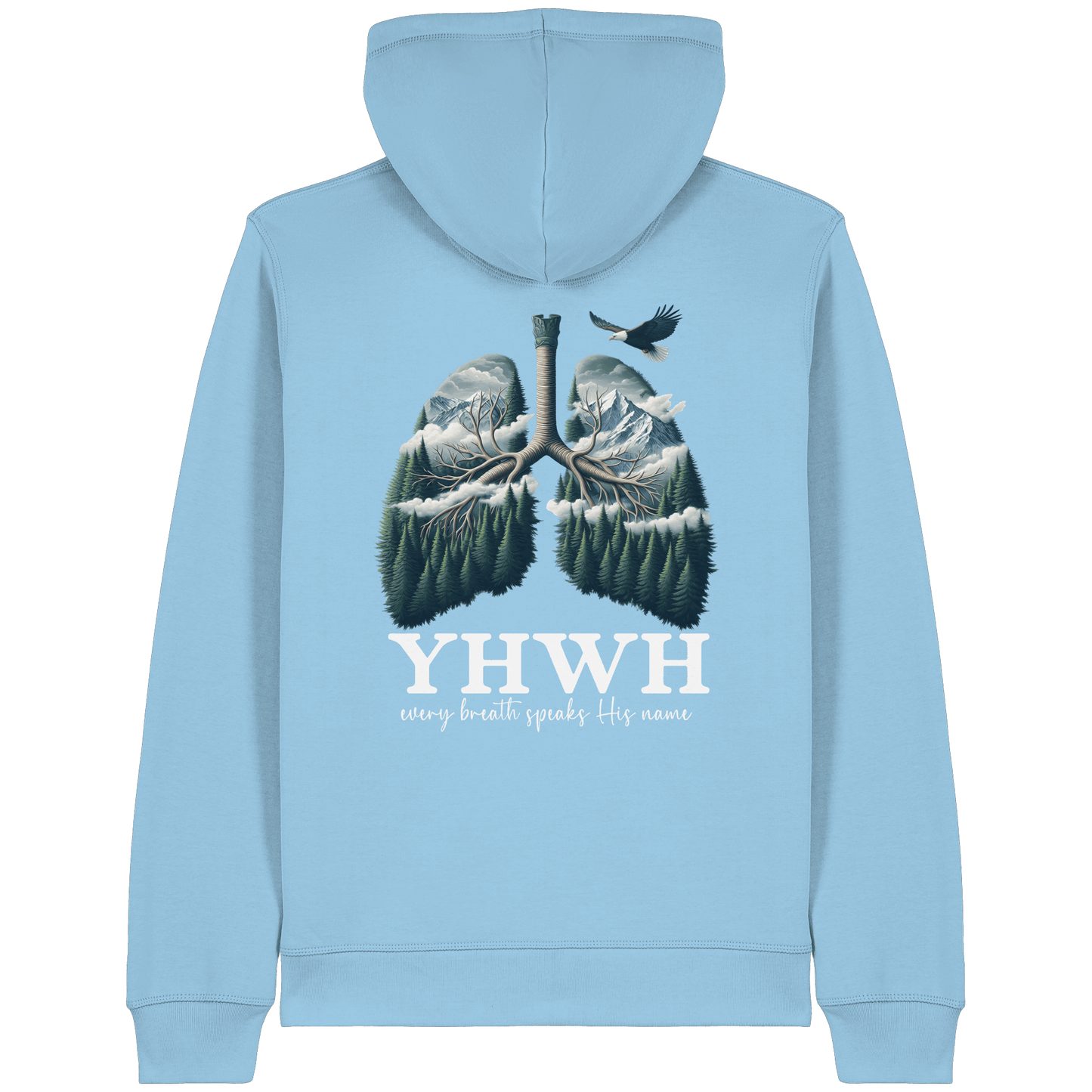 YHWH – Every Breath Speaks His Name | Atem des Lebens | Christliches Design - Organic Lightweight Zipper