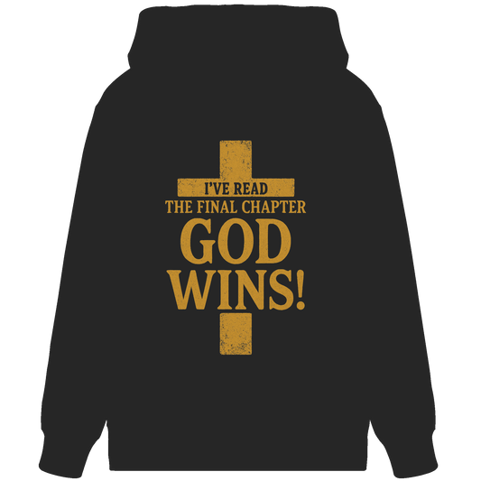 GOD WINS – Das Ende steht fest | Christliche Kleidung & Geschenke im Kreuz-Design - Organic Zipper