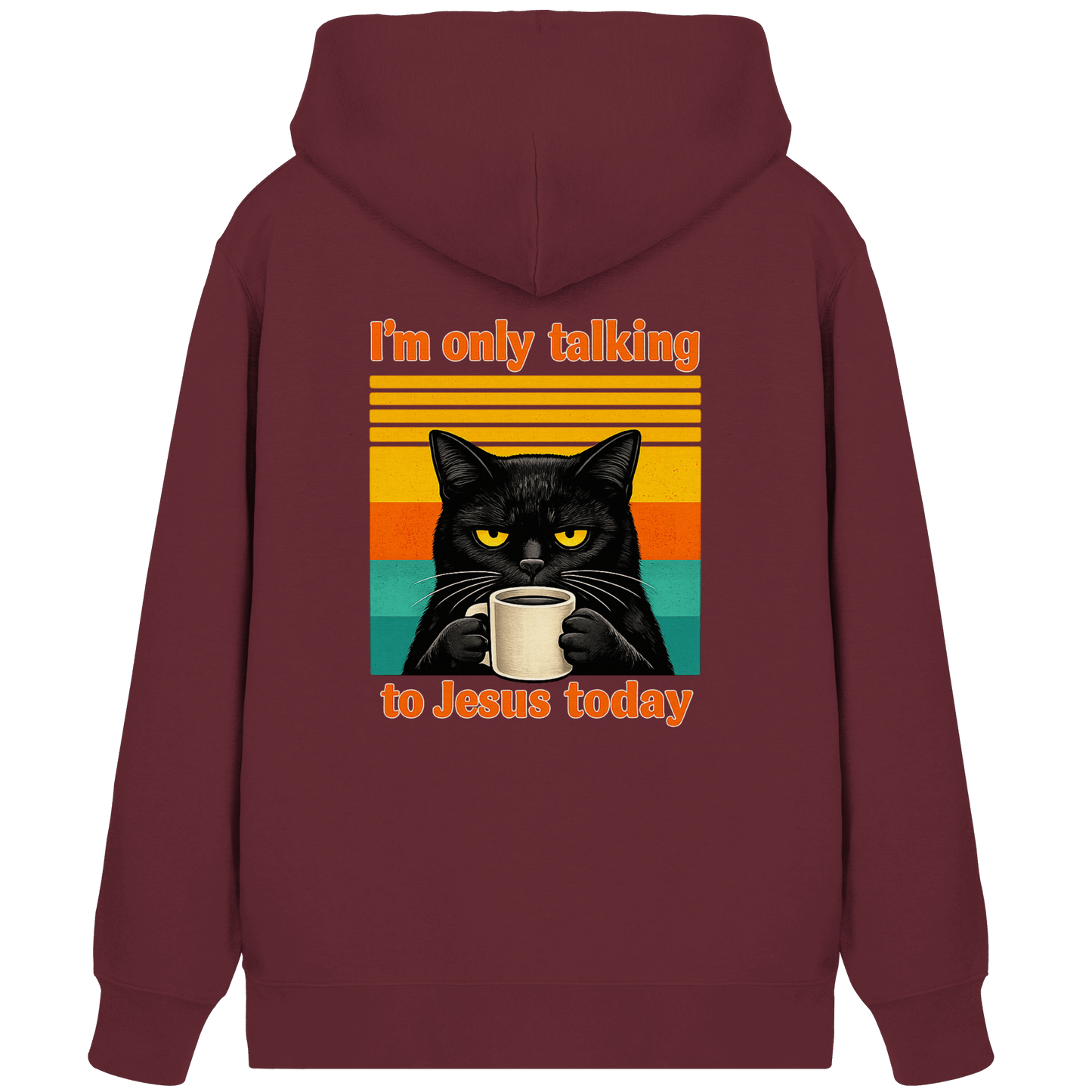 I’m Only Talking to Jesus Today – Grumpy Cat Coffee | Christliches Fun Design - Organic Zipper
