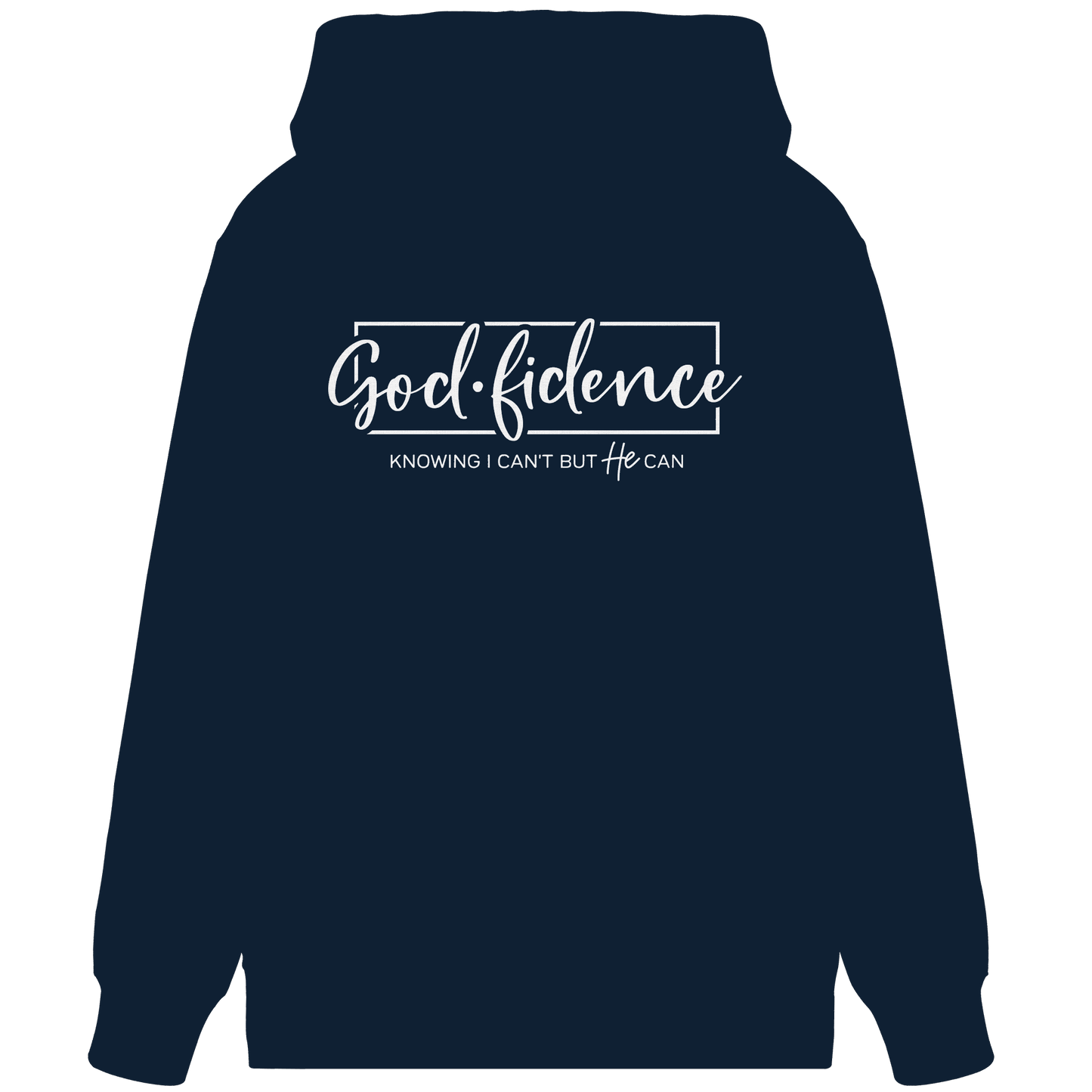 God.fidence – Knowing I can’t but He can | Christliche Kleidung - Organic Zipper
