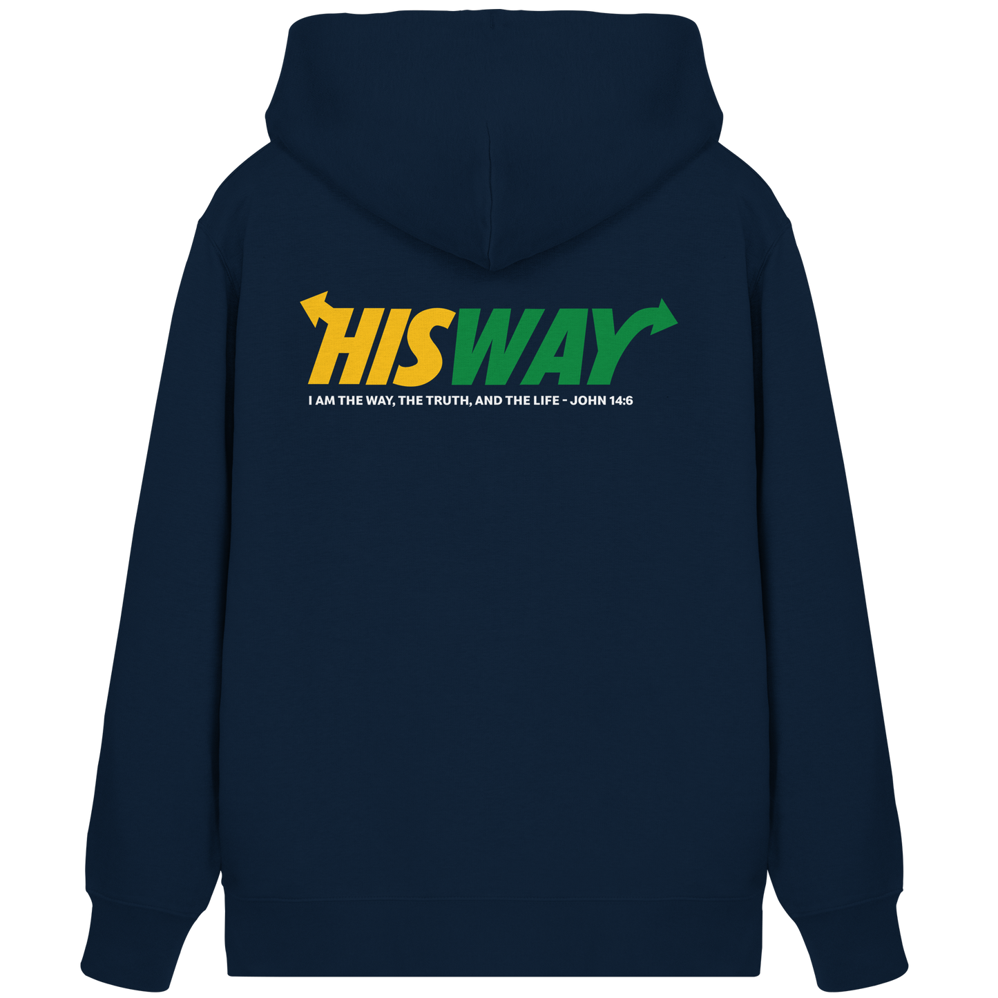 His Way – John 14:6 | Christliches Statement Design mit Johannes 14,6 - Organic Zipper