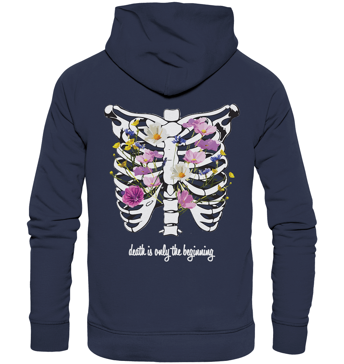 "Death is only the beginning" – Ein Statement mit Tiefe - Premium Unisex Hoodie - GfoitMa - Deep Navy / S