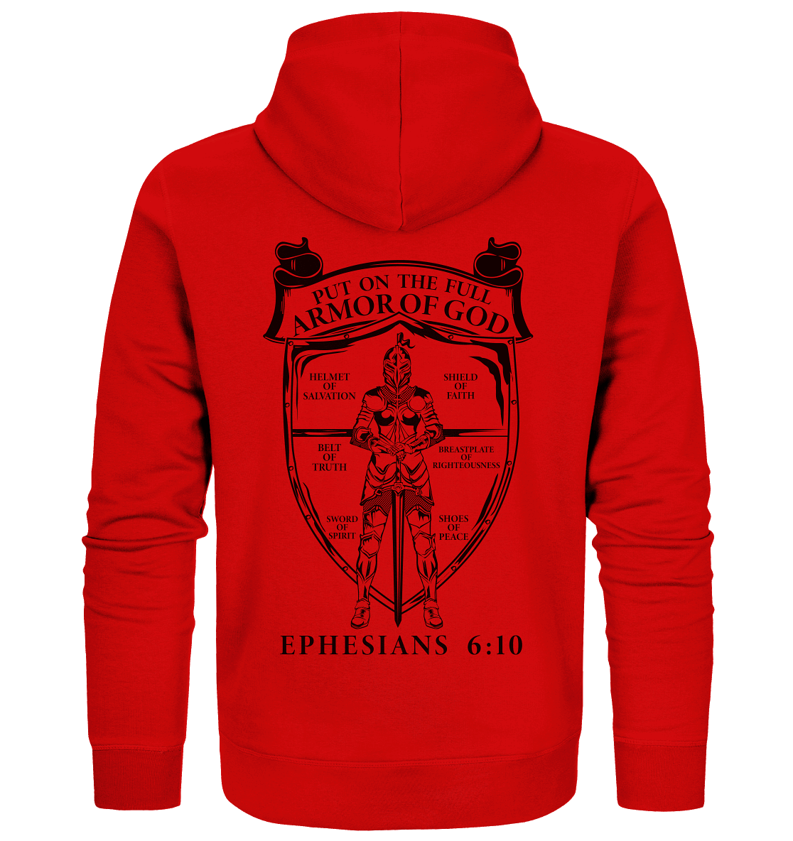 „Put on the Full Armor of God“ – Rückseite | Christliche Kleidung - Zipper