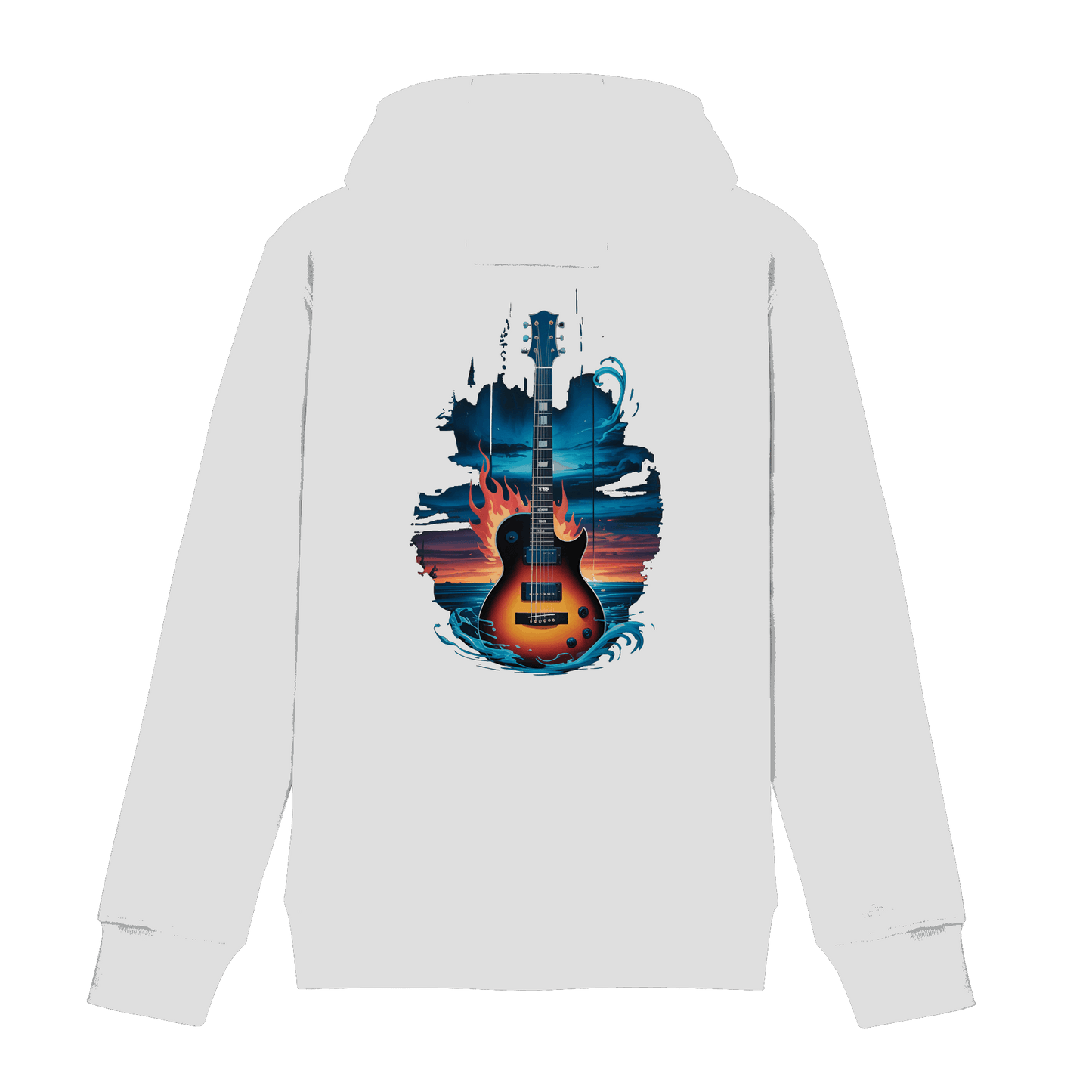 Fire & Water Guitar – Künstlerisches Gitarren Design für Musiker & Worshipper - Zipper