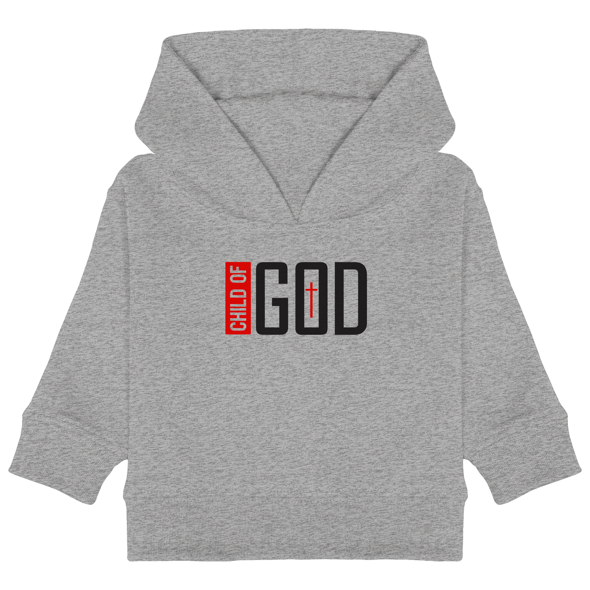 Child of God – Deine Identität in Christus | Christliche Kleidung - Baby Organic Hoodie - Kids & Babys - Heather Grey - GfoitMa