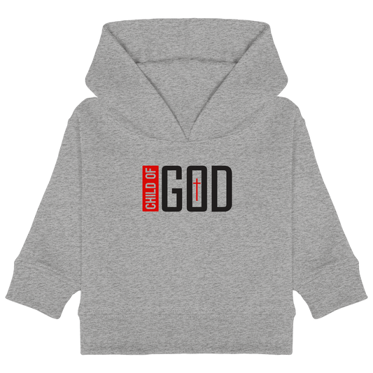 Child of God – Deine Identität in Christus | Christliche Kleidung - Baby Organic Hoodie - Kids & Babys - Heather Grey - GfoitMa