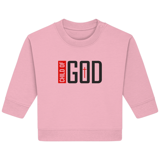 Child of God – Deine Identität in Christus | Christliche Kleidung - Baby Organic Sweatshirt - Kids & Babys - Natural Raw - GfoitMa