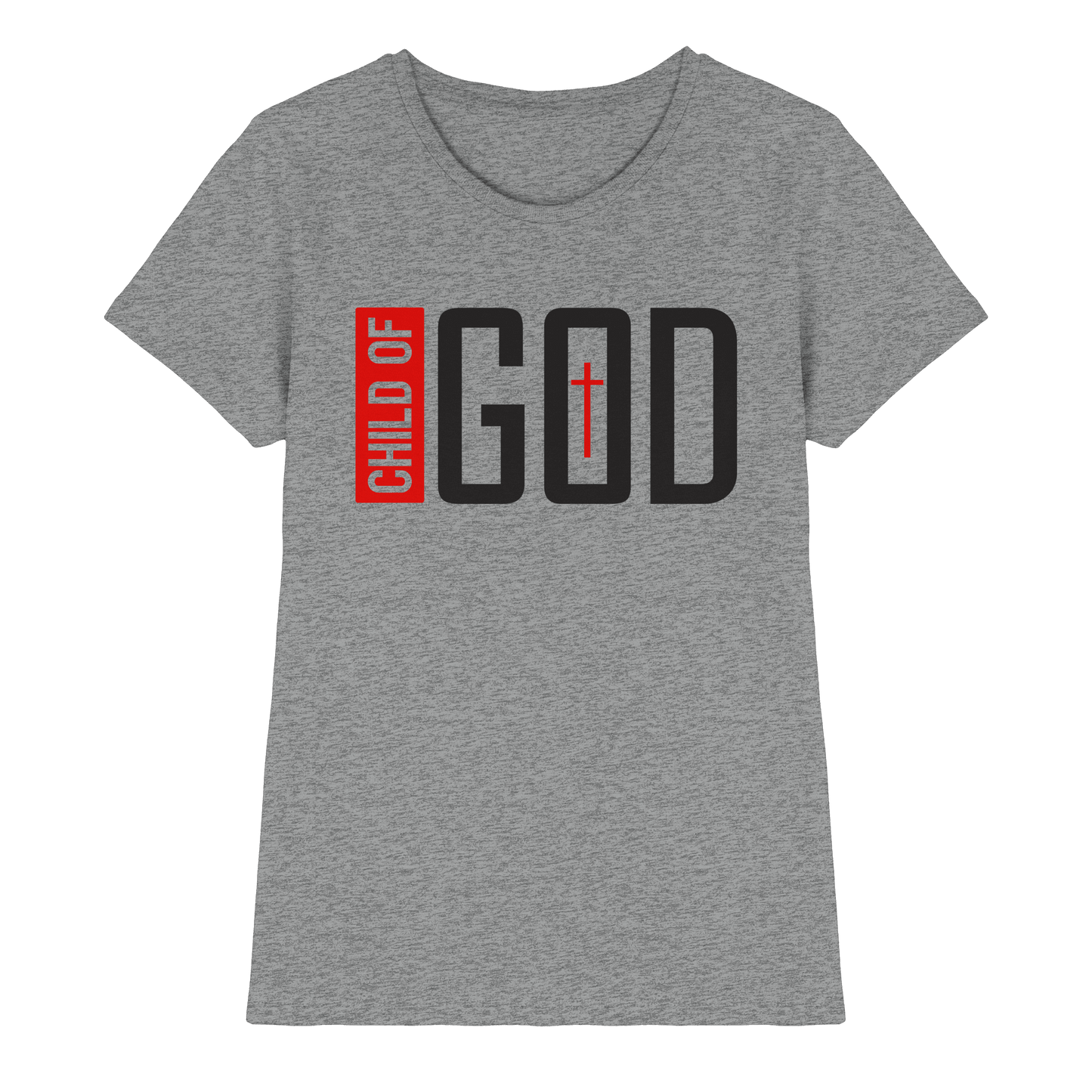 Child of God – Deine Identität in Christus | Christliche Kleidung - Ladies Premium Shirt - Lady-Shirts - Sports Grey (meliert) - GfoitMa