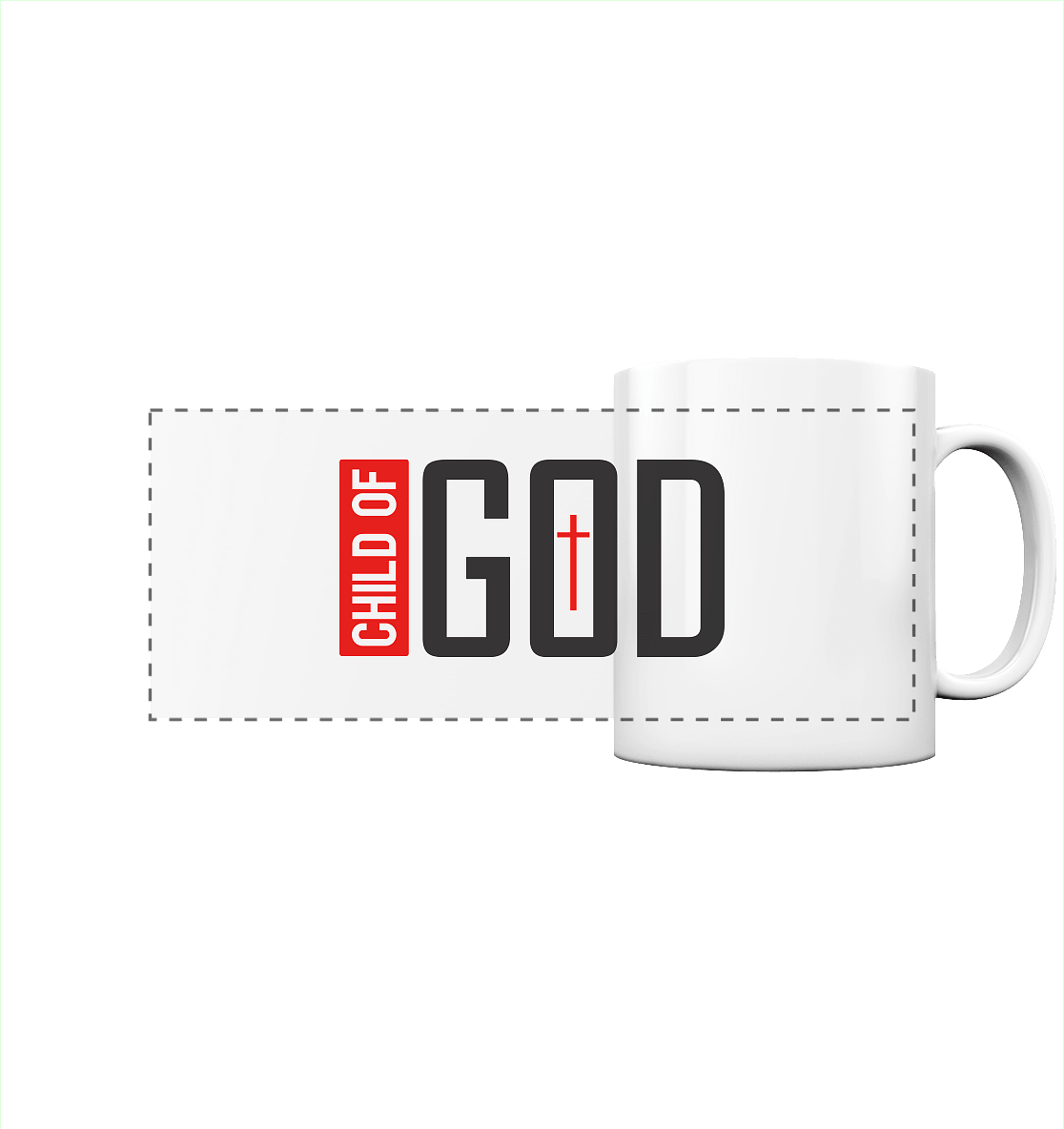 Child of God – Deine Identität in Christus | Christliche Kleidung - Panorama Tasse - Trinkgefäße - White glossy - GfoitMa