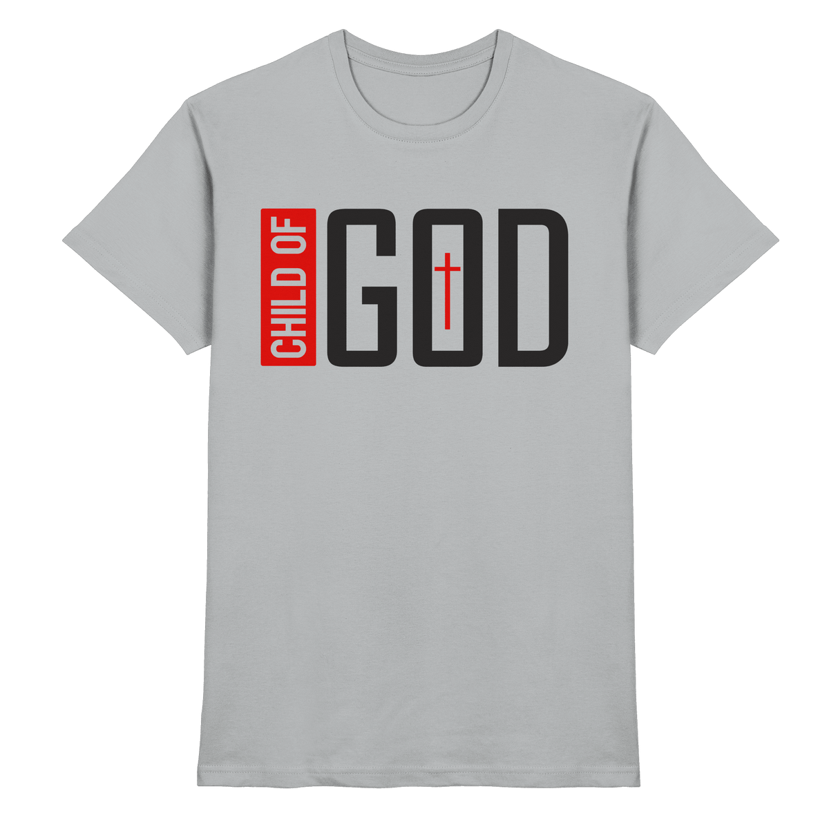 Child of God – Deine Identität in Christus | Christliche Kleidung - Premium Shirt - Unisex-Shirts - Pacific Grey - GfoitMa