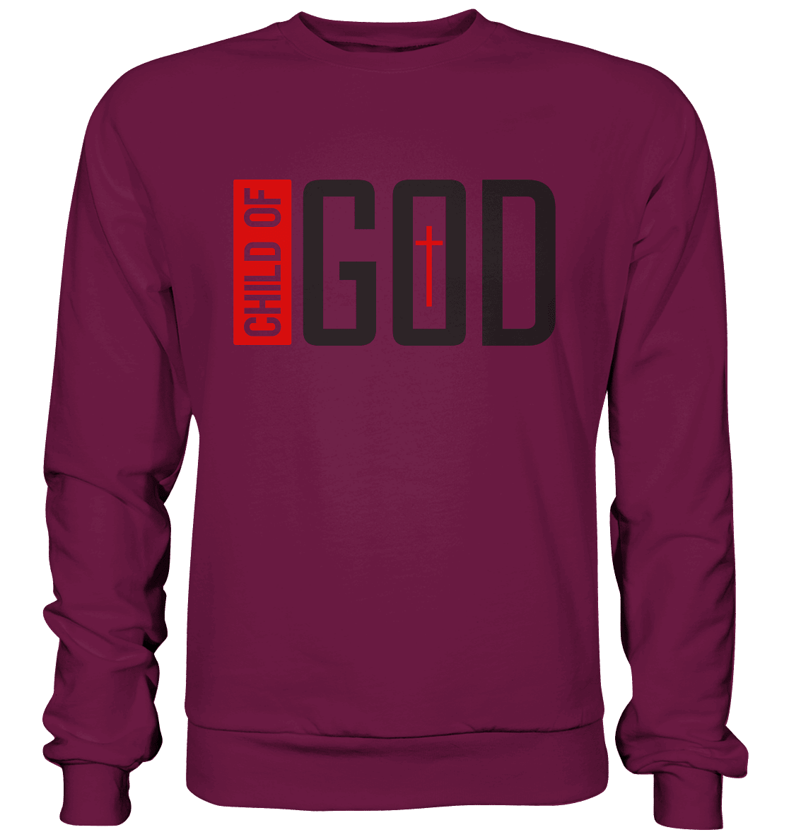 Child of God – Deine Identität in Christus | Christliche Kleidung - Premium Sweatshirt - Sweatshirts - Burgund - GfoitMa