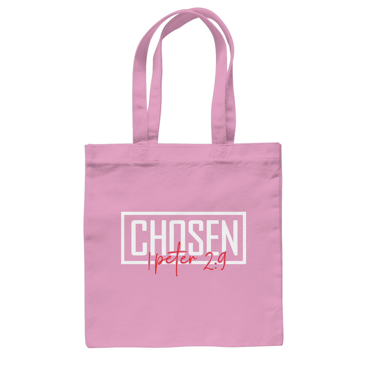 Chosen – 1. Petrus 2:9 – Auserwählt und berufen | Christliche Produkte - Baumwolltasche - Taschen - Classic Pink - GfoitMa
