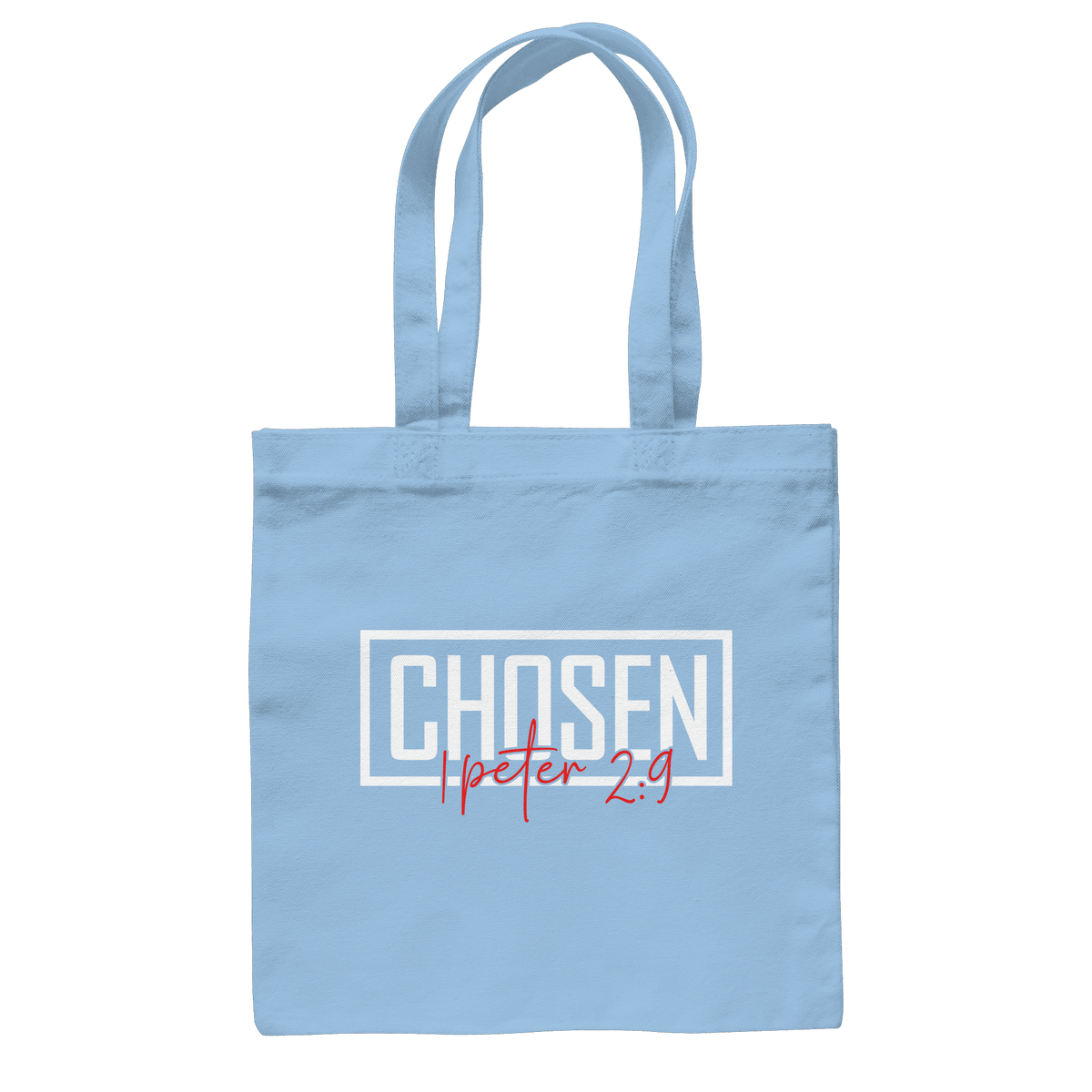 Chosen – 1. Petrus 2:9 – Auserwählt und berufen | Christliche Produkte - Baumwolltasche - Taschen - Sky Blue - GfoitMa