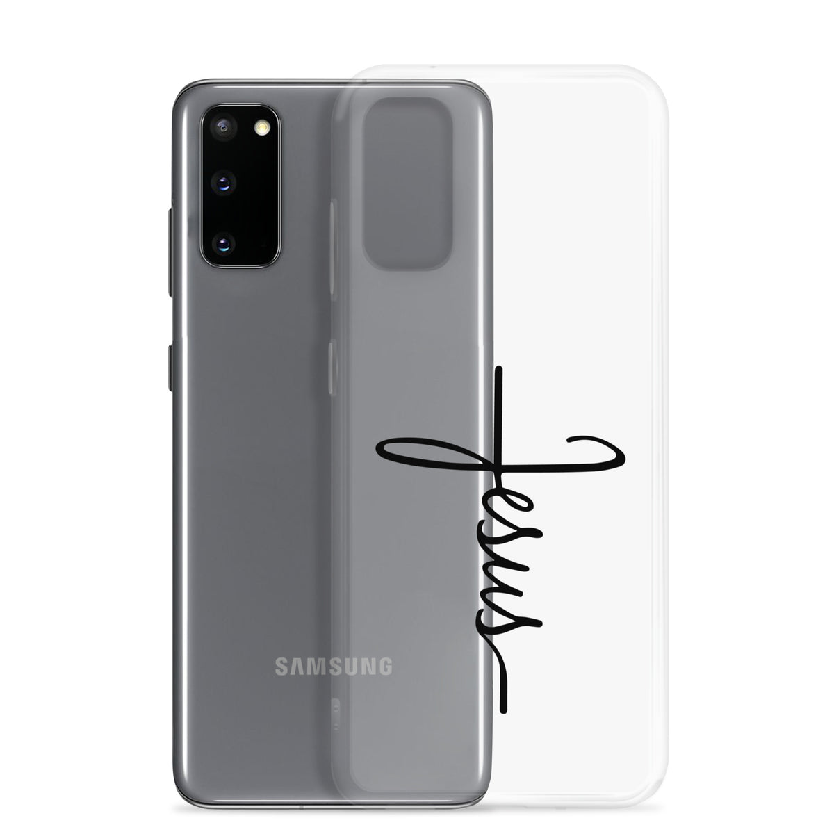 Kreuz mit Jesus Schrift - Samsung-Handyhülle - GfoitMa