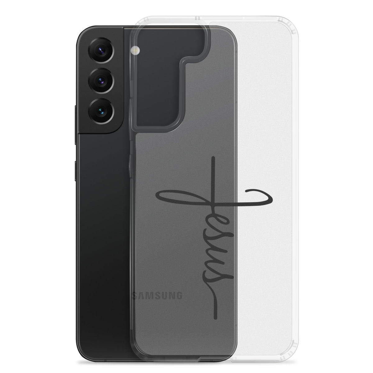 Kreuz mit Jesus Schrift - Samsung-Handyhülle - GfoitMa
