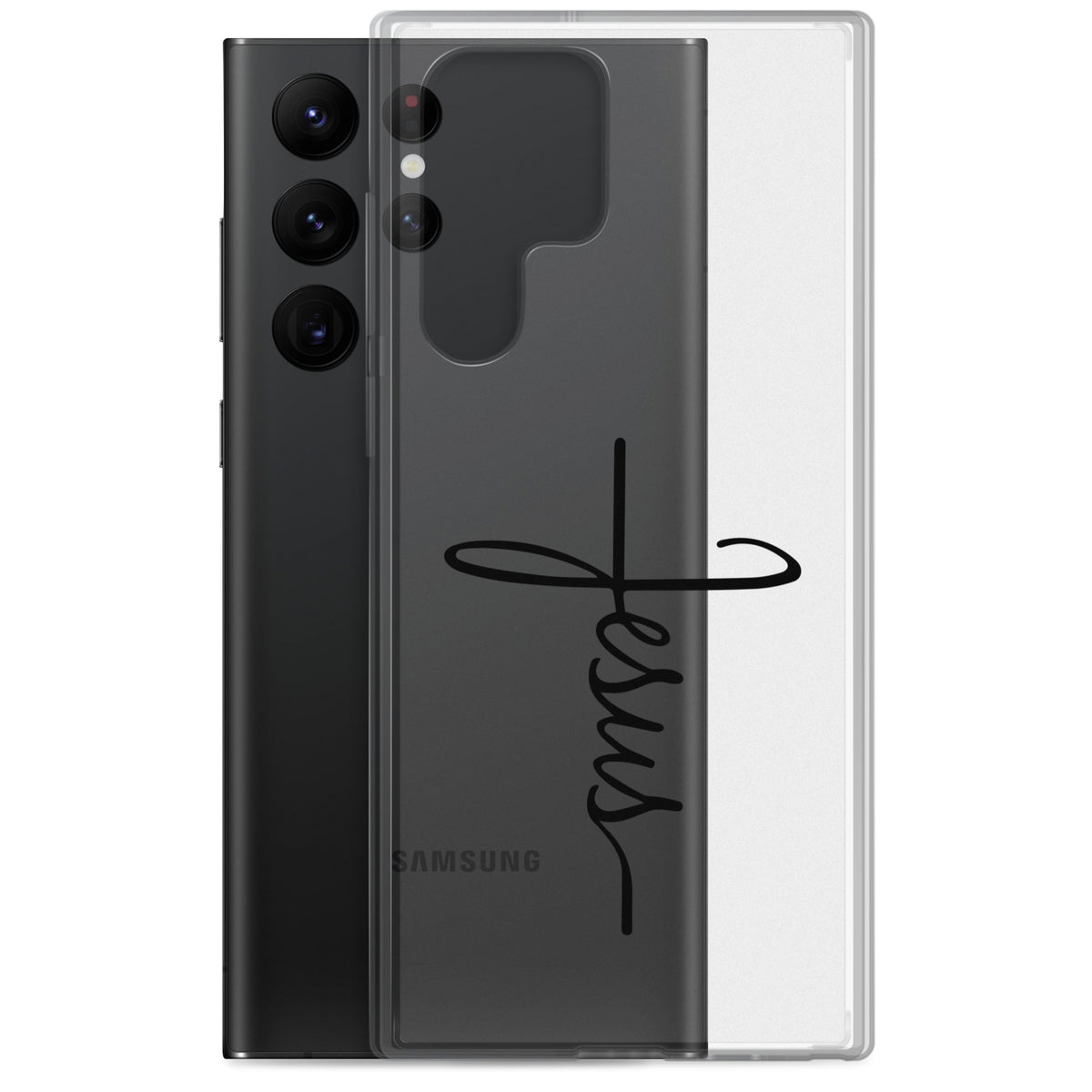 Kreuz mit Jesus Schrift - Samsung-Handyhülle - GfoitMa