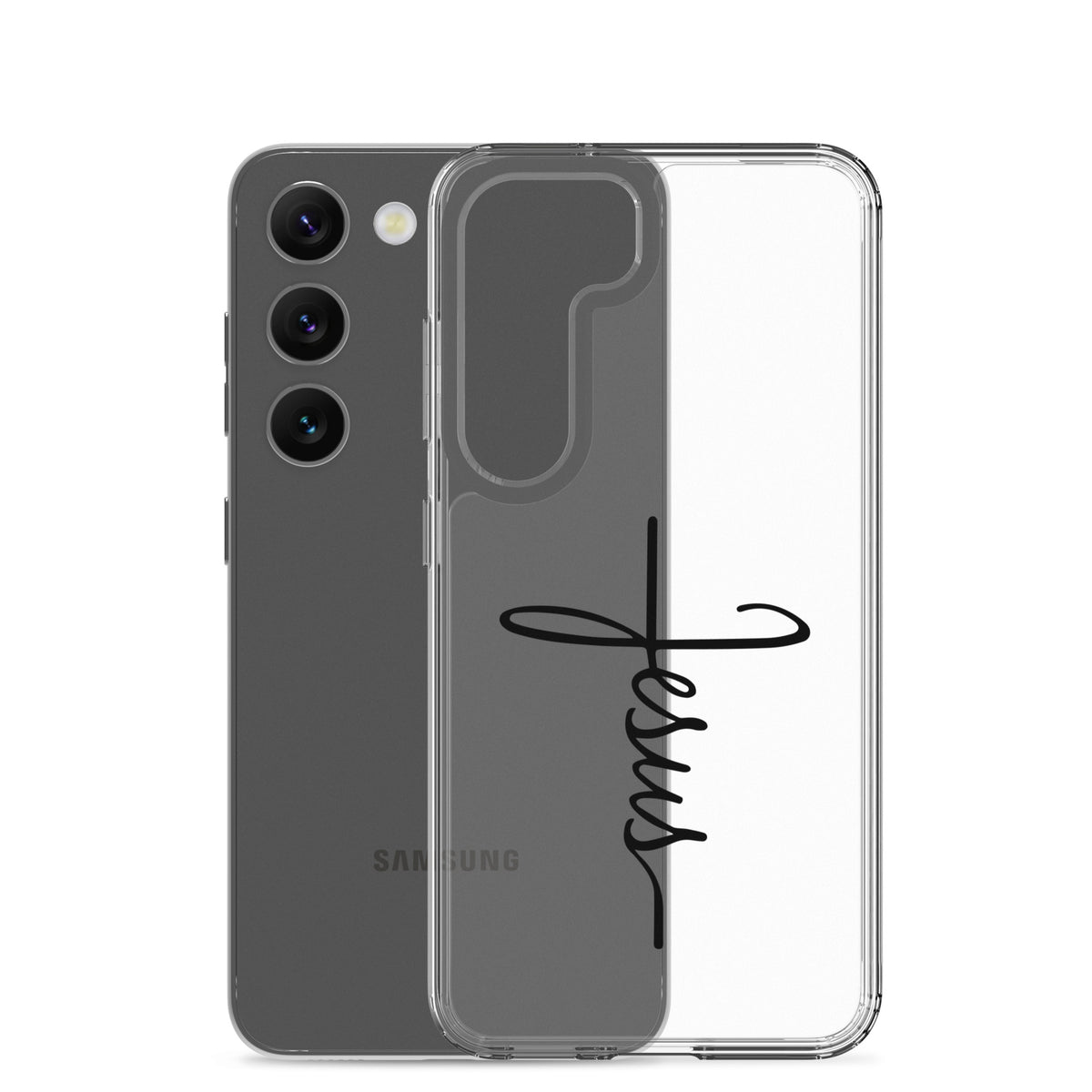 Kreuz mit Jesus Schrift - Samsung-Handyhülle - GfoitMa