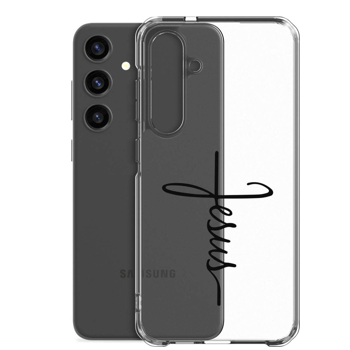 Kreuz mit Jesus Schrift - Samsung-Handyhülle - GfoitMa
