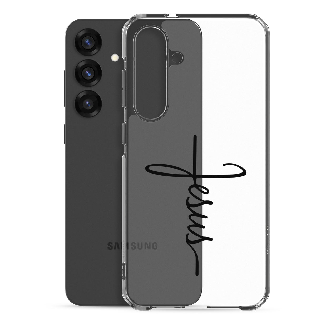 Kreuz mit Jesus Schrift - Samsung-Handyhülle - GfoitMa