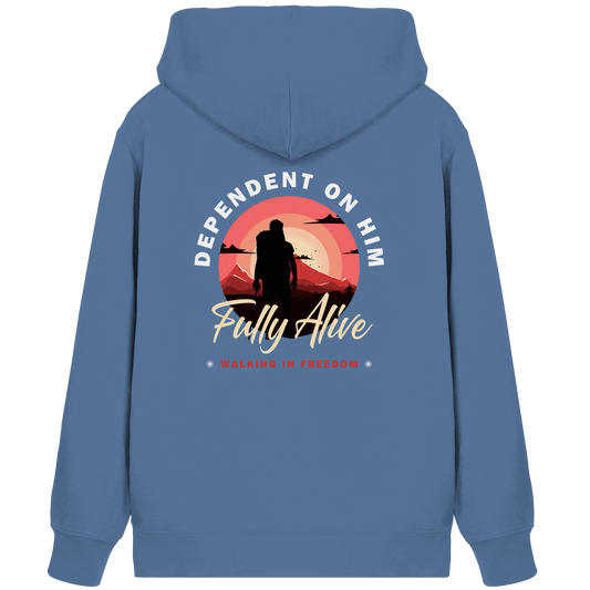 Dependent on Him – Fully Alive - Organic Zipper - Jacken/ Zipper - Bright Blue - GfoitMa