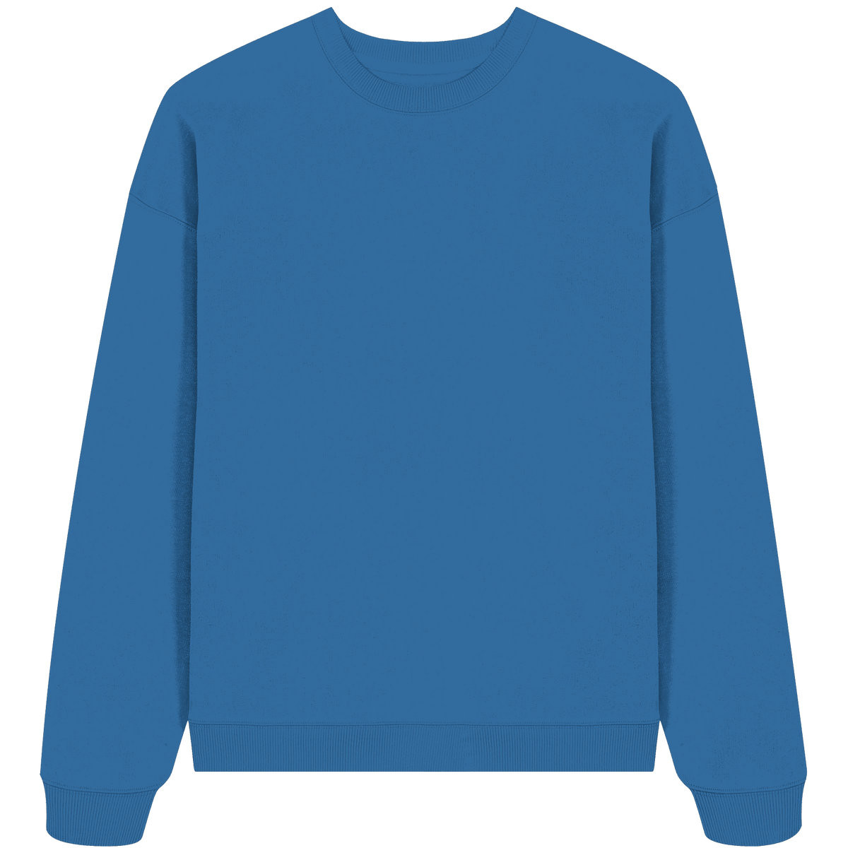 Der Ichthys – Ein zeitloses Zeichen (Stick) | Christliche Kleidung - Organic Oversize Sweatshirt (Stick) - Sweatshirts - Mindful Blue - GfoitMa