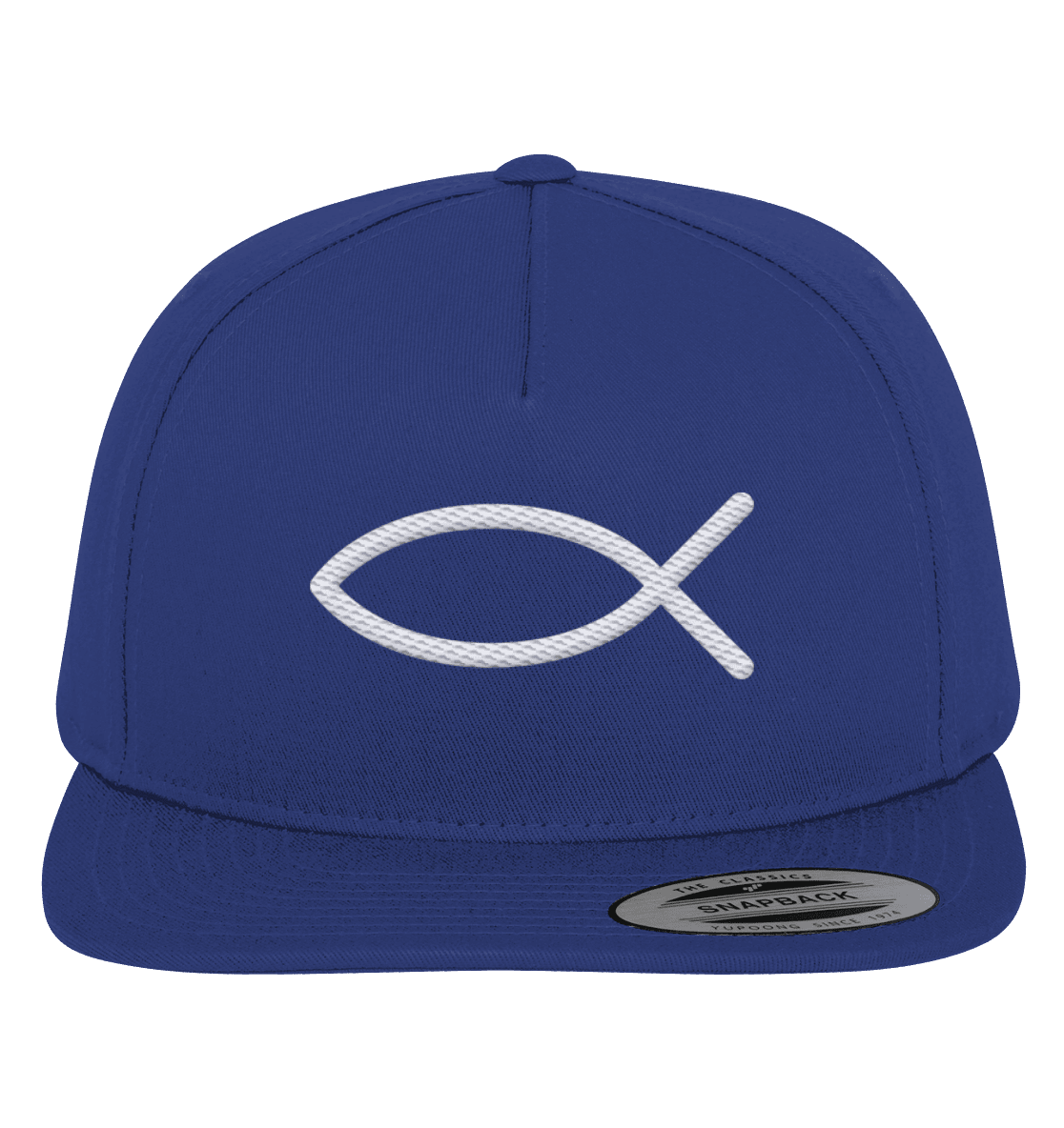 Der Ichthys – Ein zeitloses Zeichen (Stick) | Christliche Kleidung - Premium Snapback - Kappen & Mützen - Royal / Green - GfoitMa