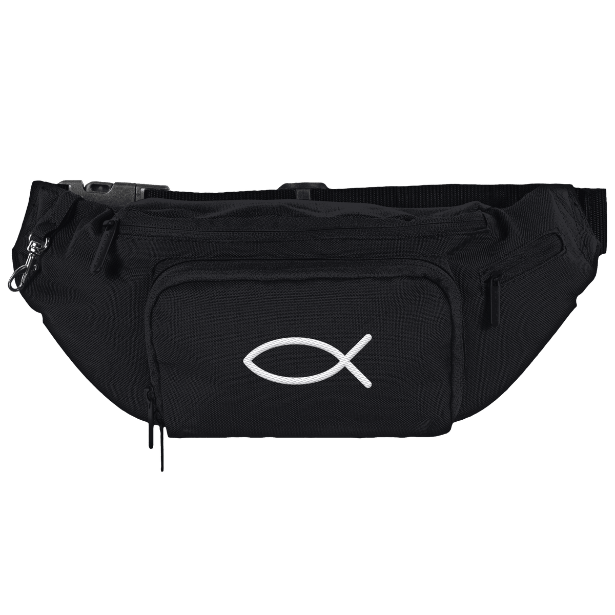 Der Ichthys – Ein zeitloses Zeichen (Stick) | Christliche Kleidung - Shoulder Bag - Taschen - Black - GfoitMa