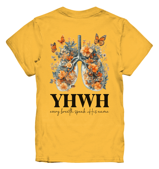 Every Breath Speak His Name – Leben, das Lobpreis atmet | Christliche Kleidung - Kids Premium Shirt - Kids & Babys - Gold - GfoitMa