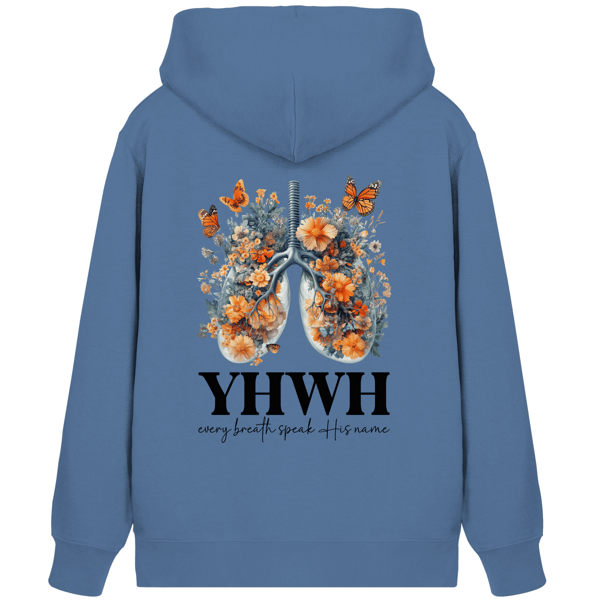 Every Breath Speak His Name – Leben, das Lobpreis atmet | Christliche Kleidung - Organic Zipper - Jacken/ Zipper - Bright Blue - GfoitMa