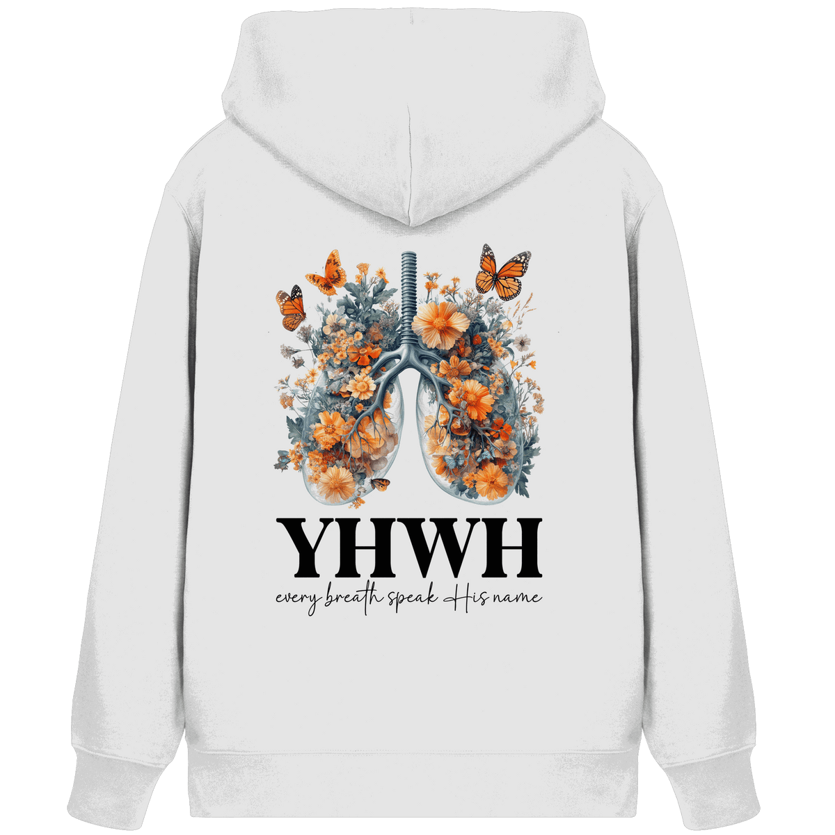Every Breath Speak His Name – Leben, das Lobpreis atmet | Christliche Kleidung - Organic Zipper - Jacken/ Zipper - White - GfoitMa