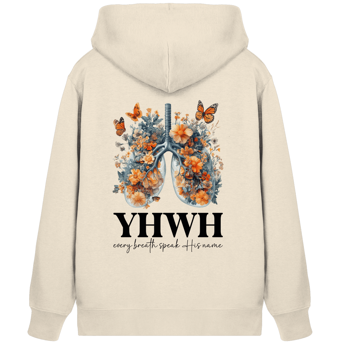 Every Breath Speak His Name – Leben, das Lobpreis atmet | Christliche Kleidung - Organic Zipper - Jacken/ Zipper - Natural Raw - GfoitMa