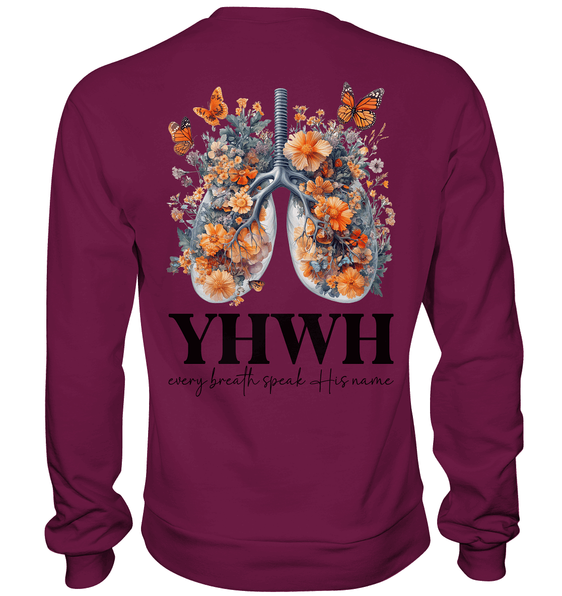 Every Breath Speak His Name – Leben, das Lobpreis atmet | Christliche Kleidung - Premium Sweatshirt - Sweatshirts - Burgund - GfoitMa