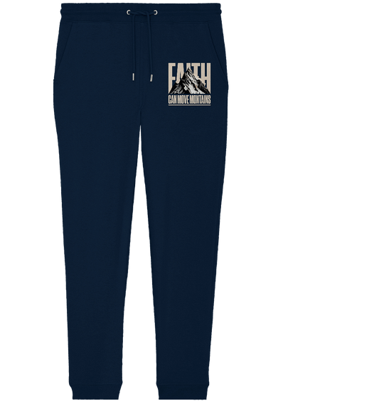 Faith Can Move Mountains – Glaube, der Grenzen überwindet | Christliche Kleidung - Organic Jogger Pants - Hosen - French Navy - GfoitMa