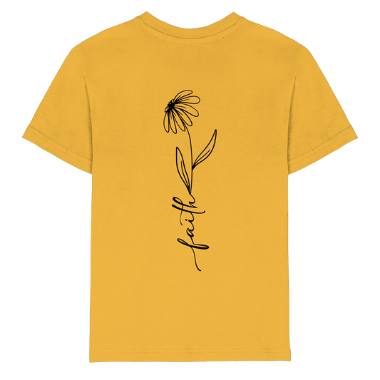 Faith – Glaube, der aufblüht - Kids Premium Shirt - Kids & Babys - Gold - GfoitMa