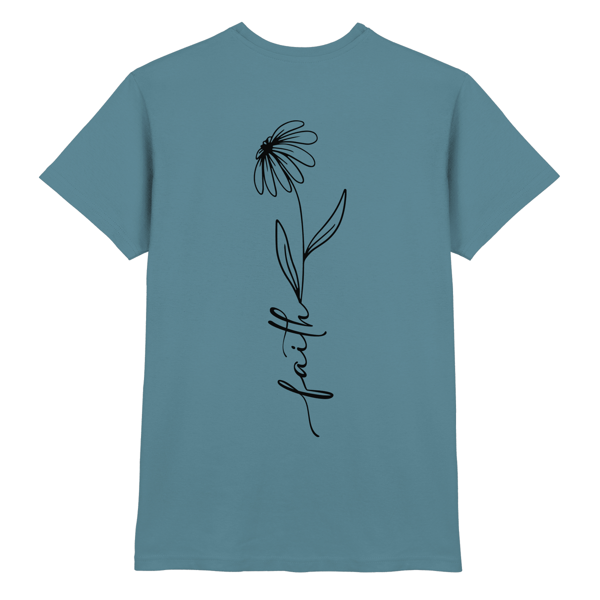 Faith – Glaube, der aufblüht - Premium Shirt - Unisex-Shirts - Stone Blue - GfoitMa
