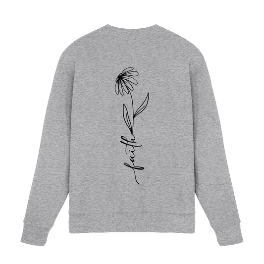 Faith – Glaube, der aufblüht - Premium Sweatshirt - Sweatshirts - Heather Grey (meliert) - GfoitMa