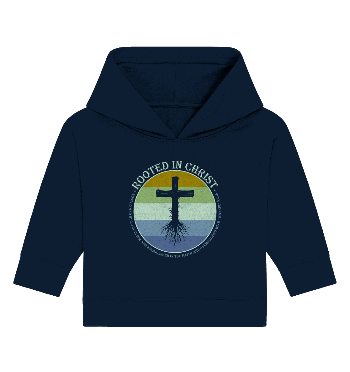 Verwurzelt in Christus | Christliche Kleidung - Baby Organic Hoodie