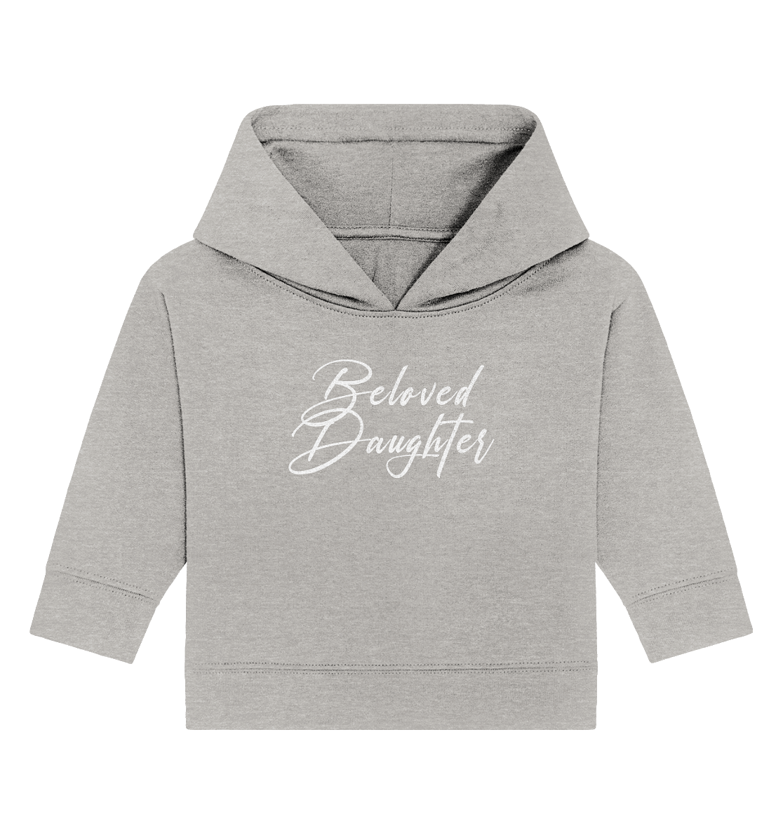 Beloved Daughter – Geliebte Tochter Gottes - Baby Organic Hoodie - GfoitMa - Heather Grey / 6-12M